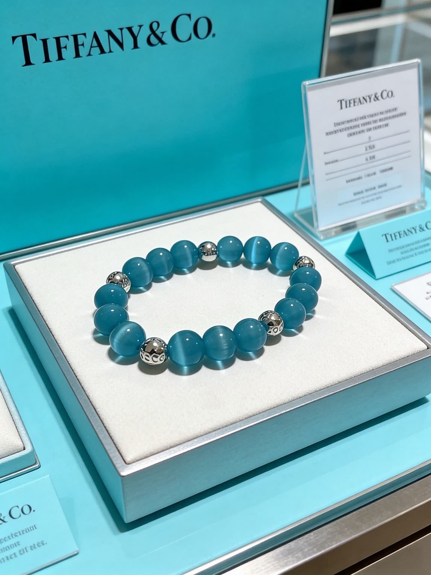 Tiffany & Co. Blue Enamel Bead Bracelet Tiffany & Co. Blue Enamel Bead Bracelet